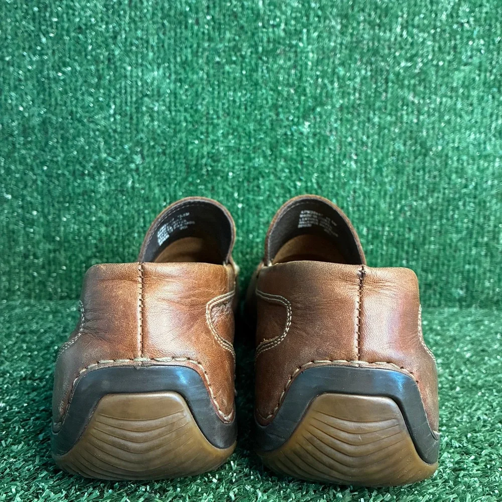 Rockport DMX Penny Comfort Leather Slip On Loafers Moccasins Brown Mens 10.5 M